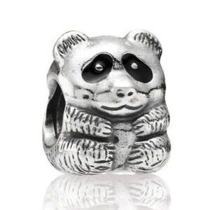 Pandora Sterling Silver Panda Charm with Black Enamel - 790490en16